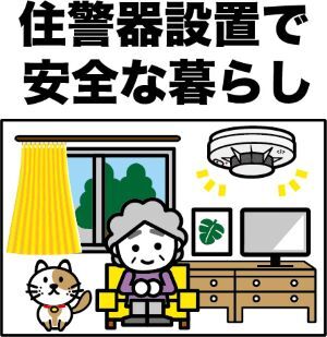 住宅用火災警報器を設置している画像